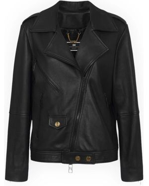 Elisabetta Franchi Leather Jackets - Nero