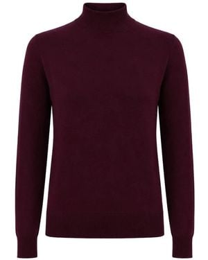 Etro Truien & Vesten ,Rood ,Gebreide Trui Met Coltrui - Paars