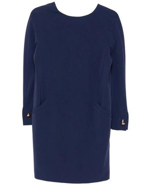 Max Mara Kleedjes ,Blauw ,Boat Neck Short Dress