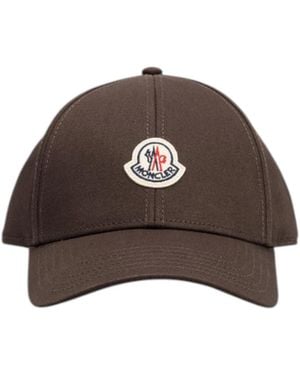 Moncler Accessoires ,Bruin ,Katoen Katoenen Gabardine Baseballpet