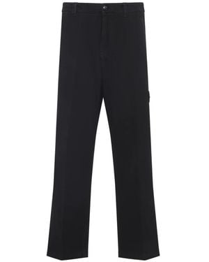 Stone Island Schwarze Baumwollhose Aw25