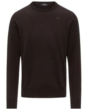 K-Way Round-Neck Knitwear - Nero