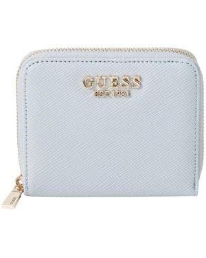 Guess Laurel Small Zip Around Wallet - Blauw