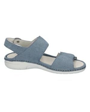 Waldläufer Nubuck Wedge Sandal - Blauw