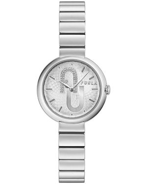 Furla Accessoires ,Grijs ,Roestvrijstalen Horloge - Metallic