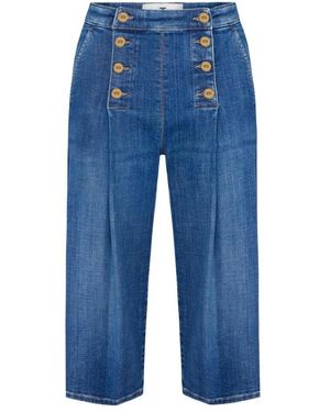 Elisabetta Franchi Denim Bermuda Shorts - Blauw