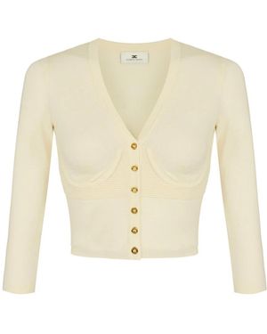 Elisabetta Franchi Truien & Vesten ,Gebreid Vest - Naturel