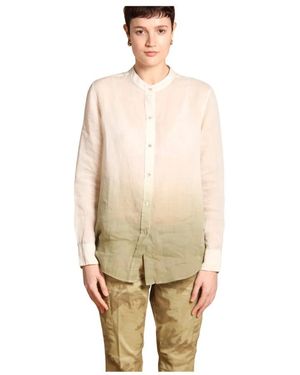 Mason's Overhemden ,Veelkleurig ,Oriëntaalse Stijl Ramie Shirt - Naturel
