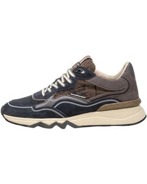 Floris Van Bommel Schoenen ,Veelkleurig ,Suède De Zager - Blauw