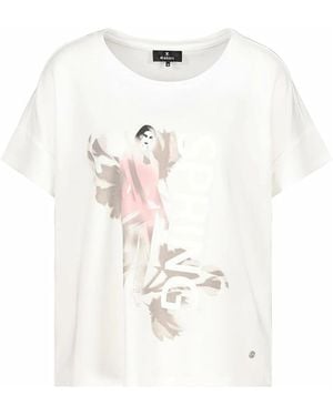 Monari Bedrucktes T-Shirt - Weiß