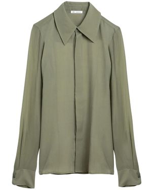 Ami Paris Silk Shirt - Green