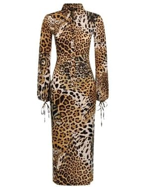 Roberto Cavalli Midi Dresses - Metallic