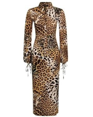 Roberto Cavalli Midi Dresses - Metallic