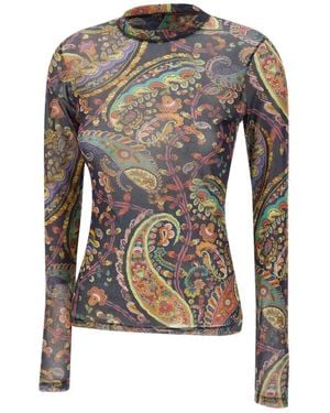 Etro Tops ,Veelkleurig ,Long Sleeve Tops - Grijs