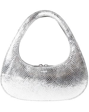 Coperni Python-Embossed Baguette Swipe Bag - Grijs