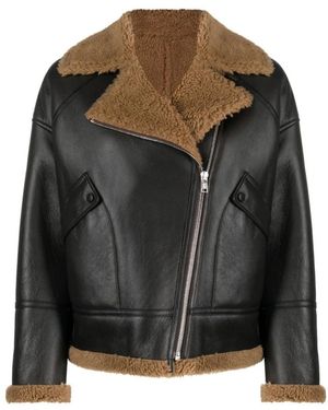 Yves Salomon Leather Jackets - Black
