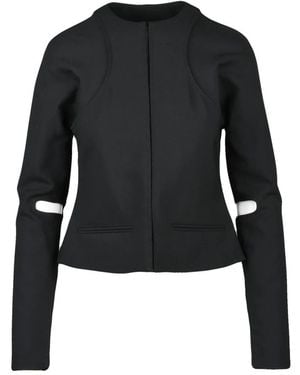 Courreges Jassen ,Zwart ,Wol Scuba Giacchino
