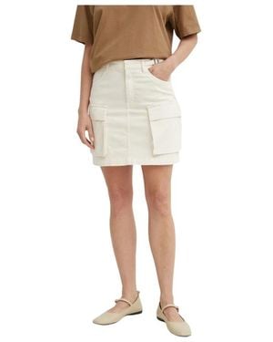 Gestuz Marligz Cargo-Pocket Mini Rok - Naturel