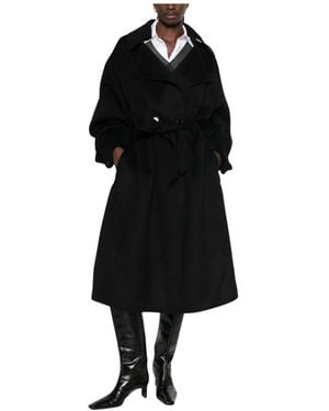 Frankie Shop Jassen ,Zwart ,Wol London Double Breasted Coat