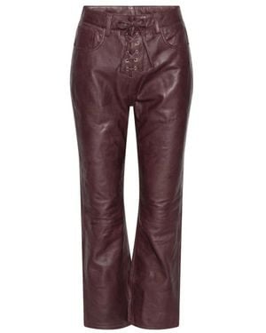 ROTATE BIRGER CHRISTENSEN Leather Trousers - Viola