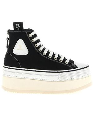 R13 Courtney Platform High-Top Sneaker - Schwarz