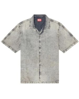 DIESEL Denim Shirts - Grey