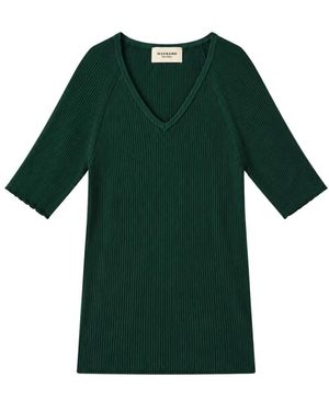 Weekend by Maxmara Truien & Vesten ,Groen ,V-Hals Breiwerk
