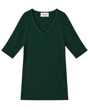 Weekend by Maxmara Truien & Vesten ,Groen ,V-Hals Breiwerk