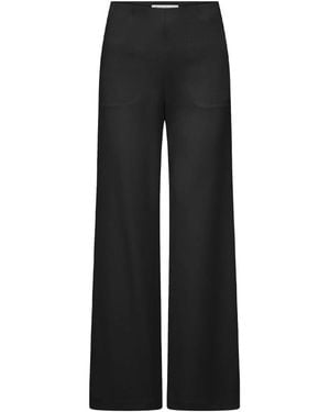 RAFFAELLO ROSSI Weite Bein Jersey Hose Vika - Schwarz