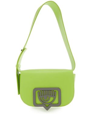 Chiara Ferragni Zwarte Faux Leren Schoudertas - Groen