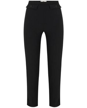 Elisabetta Franchi Slim-Fit Trousers - Black