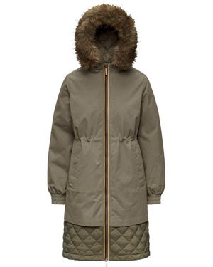 K-Way Jassen ,Groen ,Nylon Fosca Wax Cotton Nylon Jas