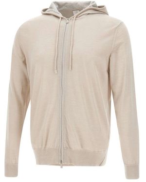 Eleventy Truien & Vesten ,Wol Hoodie Met Rits - Wit