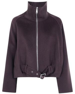 Seventy Jassen ,Bruin ,Belted Coats - Paars