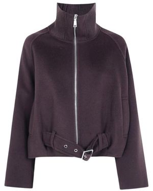 Seventy Jassen ,Bruin ,Belted Coats - Paars
