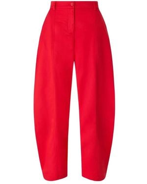 Pinko Broeken ,Rood ,Katoen Barrel-Fit Broek