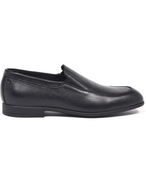 Baldinini Tumbled Leather Slip-On - Schwarz