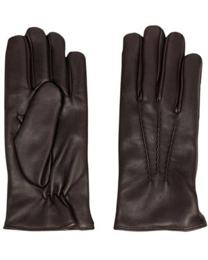 Orciani Nappa Flake Lederhandschuhe - Braun