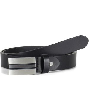 Howard London Accessoires ,Zwart ,Leer Leren Riem Paul