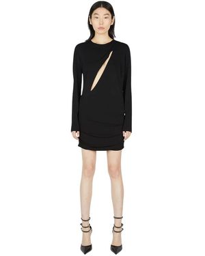 Versace Slashed Mini Dress - Zwart