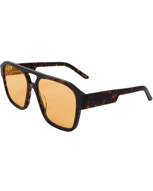 Facehide Handgefertigte Braune Acetat Sonnenbrille