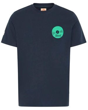 Blend Tops ,Blauw ,T-Shirt Met Ronde Hals En Print