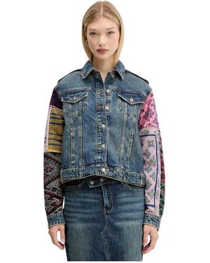 Desigual Denim Jackets - Blu