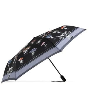 Moschino Accessoires ,Zwart ,Openclose Bedrukte Paraplu