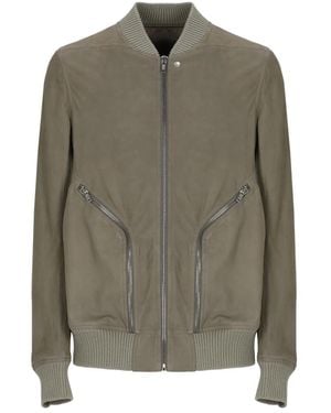 Rick Owens Leren Bomberjack - Groen