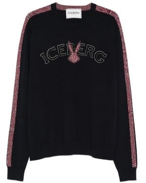 Iceberg Round-Neck Knitwear - Negro