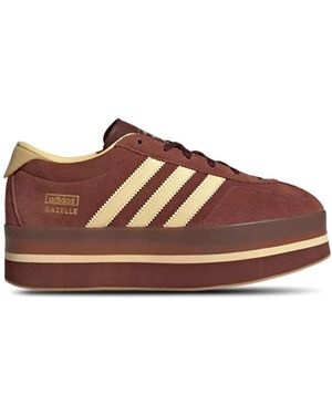 adidas Originals Schoenen ,Bruin ,Leer Gazelle Stack Schoenen