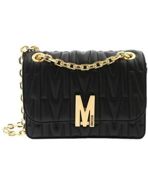 Moschino Matelassé Medium Schoudertas - Zwart