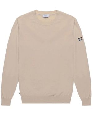 Aquascutum Baumwoll-Rippstrickpullover Mit Regulärer Passform - Weiß