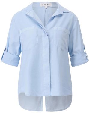 Bella Dahl Lyocell Shirt Met Achtersplit - Blauw